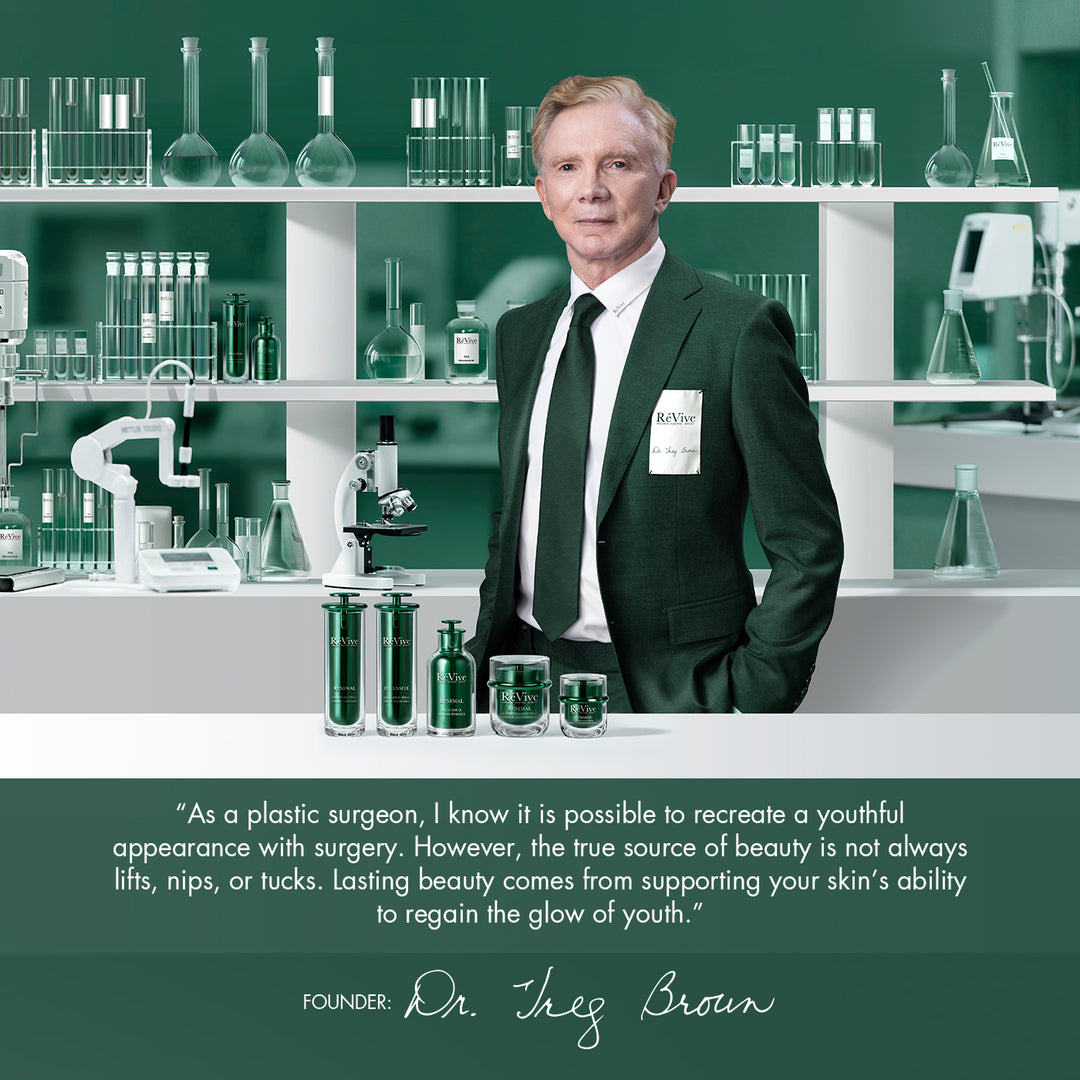 "As a plastic surgeon, I know it is possible to recreate a youthful appearance with surgery. However, the true source of beauty is not always lifts, nips, or tucks. Lasting beauty comes from supporting your skin’s ability to regain the glow of youth." - Dr.Brown