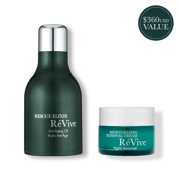 The Rescue Renewal Duo /Moisturizing Renewal Cream Travel & Rescue Elixir